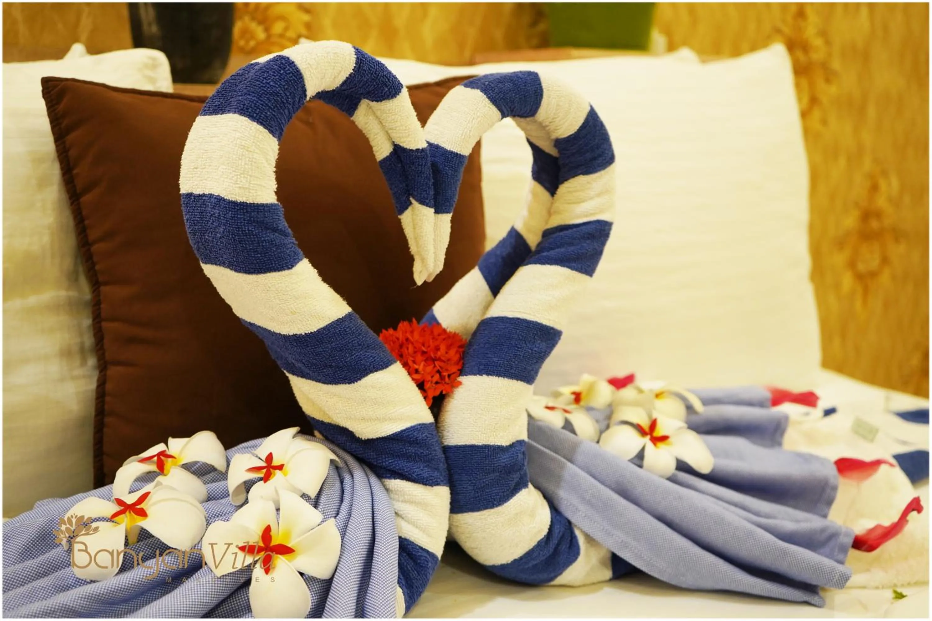 Bed in Banyan Villa Maldives Dhangethi