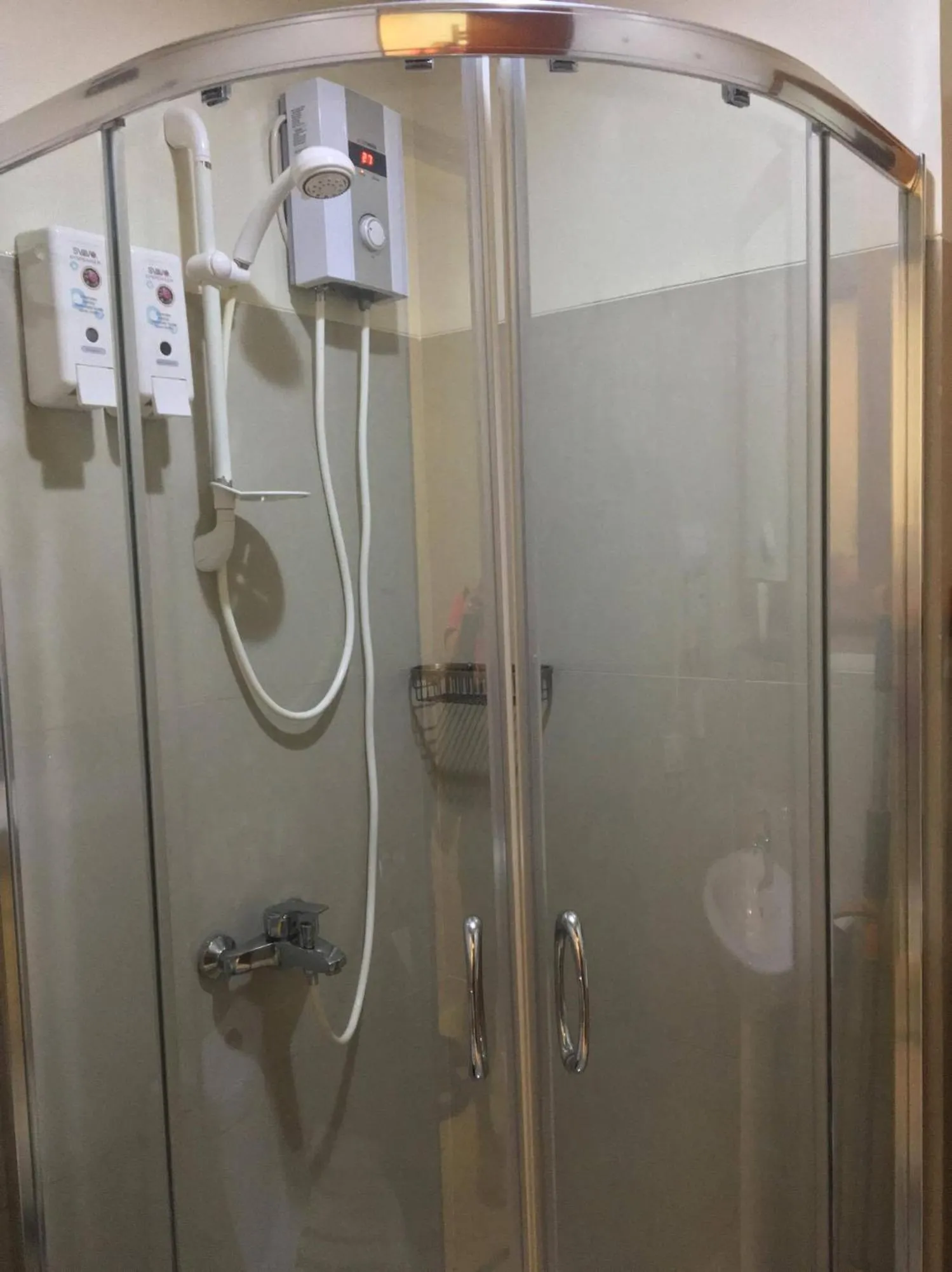 Shower in Studio Unit at The Beacon Makati