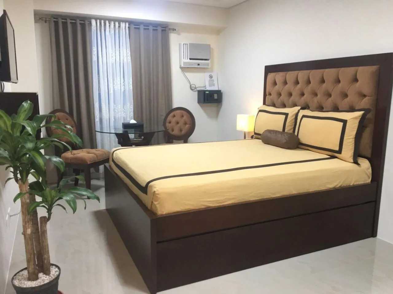 Bed in Studio Unit at The Beacon Makati