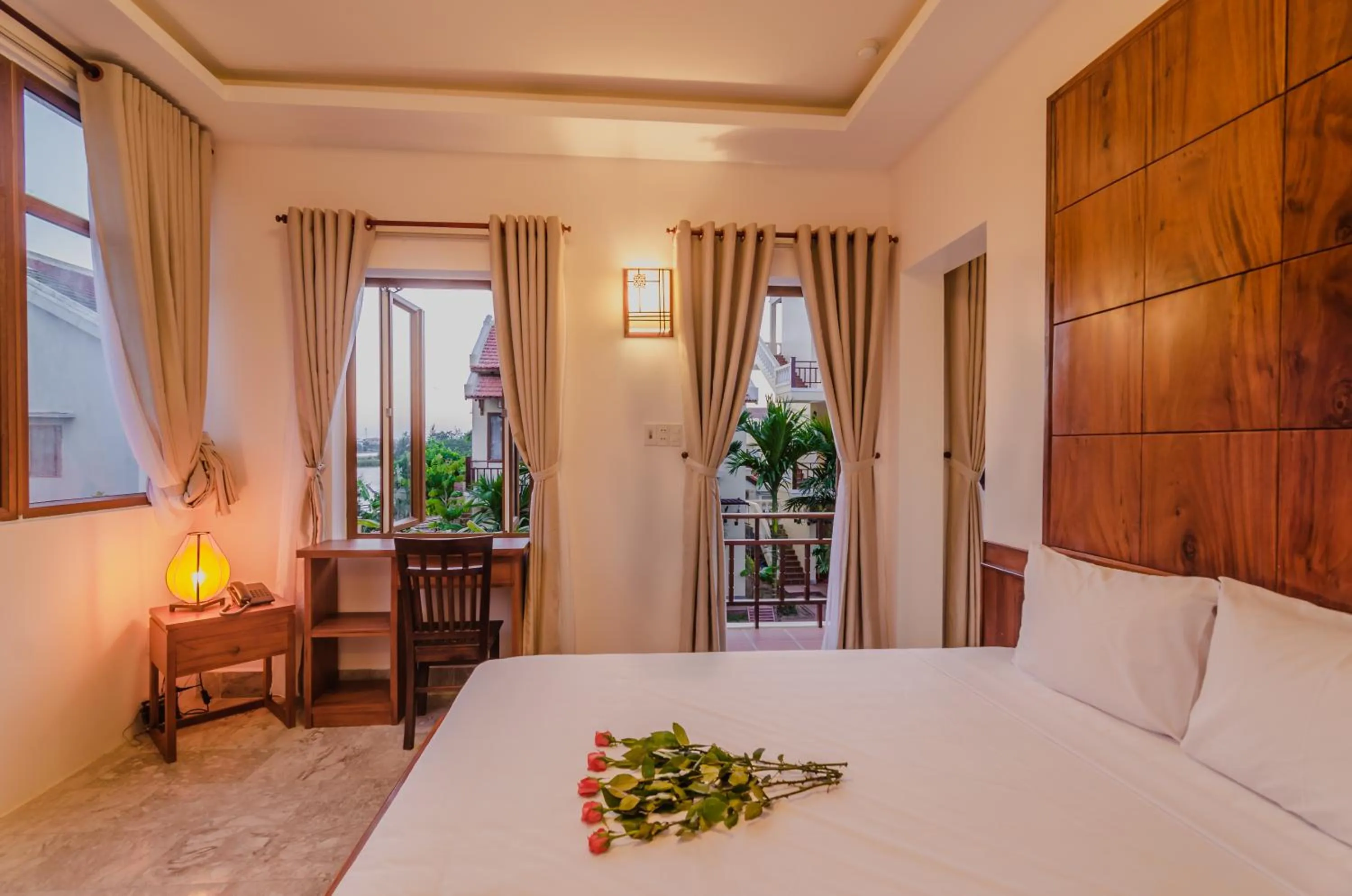 Bedroom, Bed in Villa Orchid Garden Riverside Hoi An