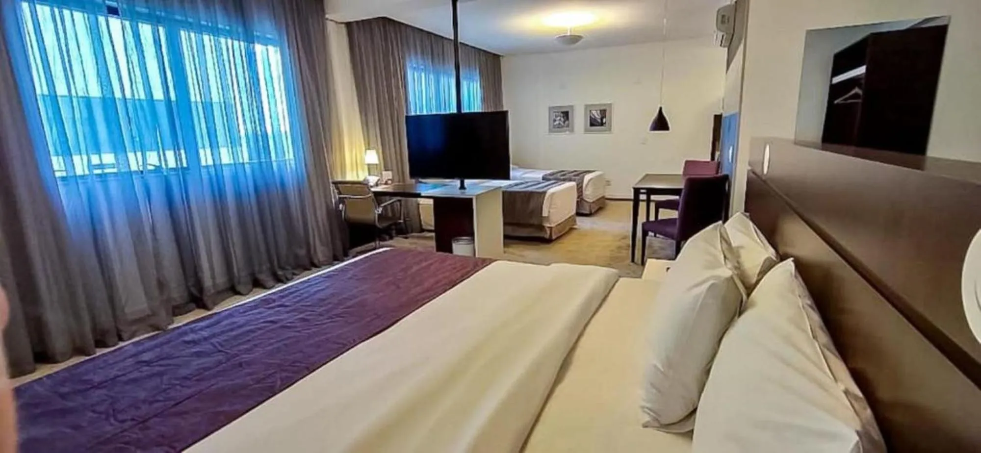 Bedroom, Bed in Blue Tree Premium Alphaville