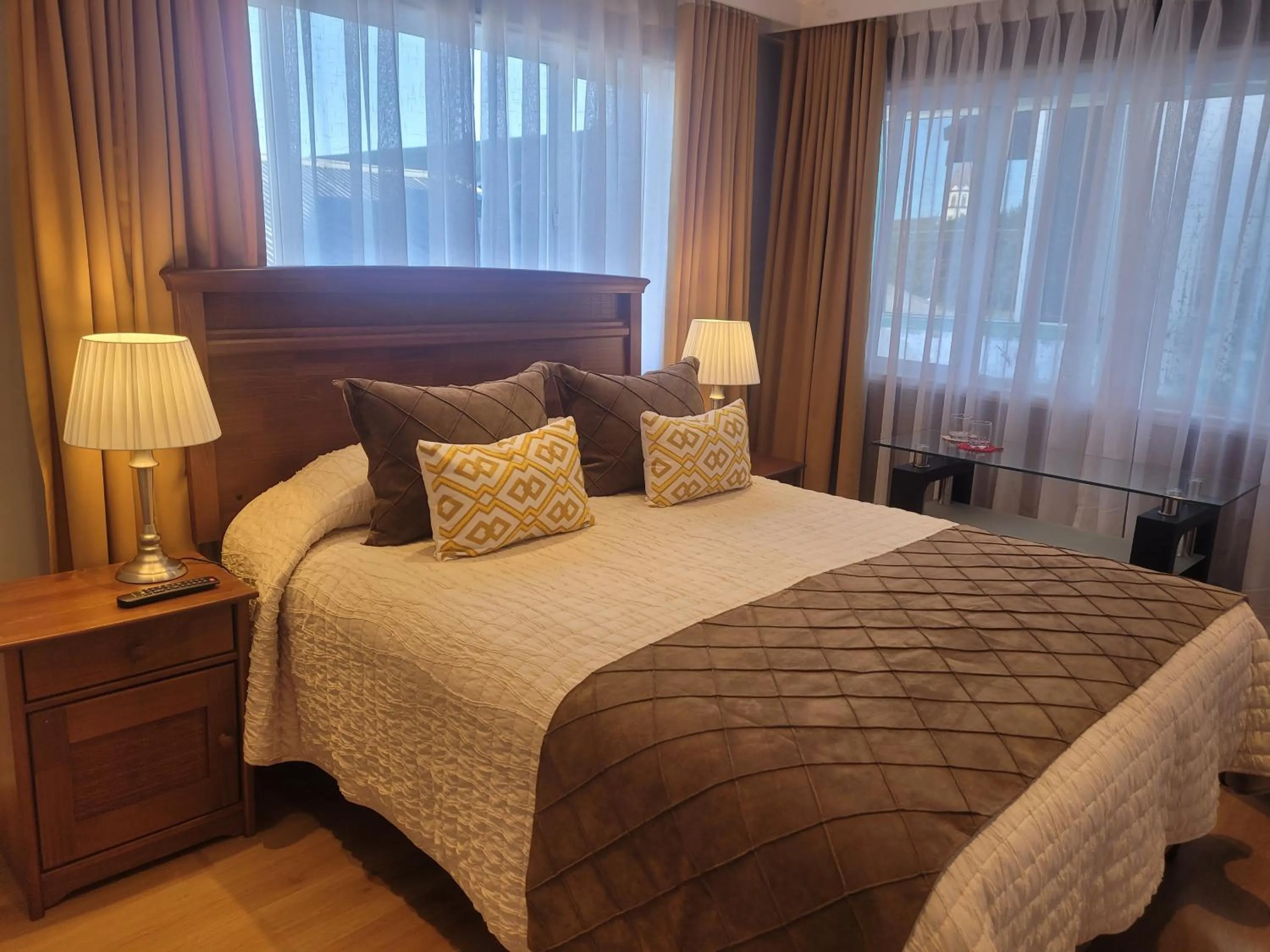 Bed in Hotel Puerta del Lago