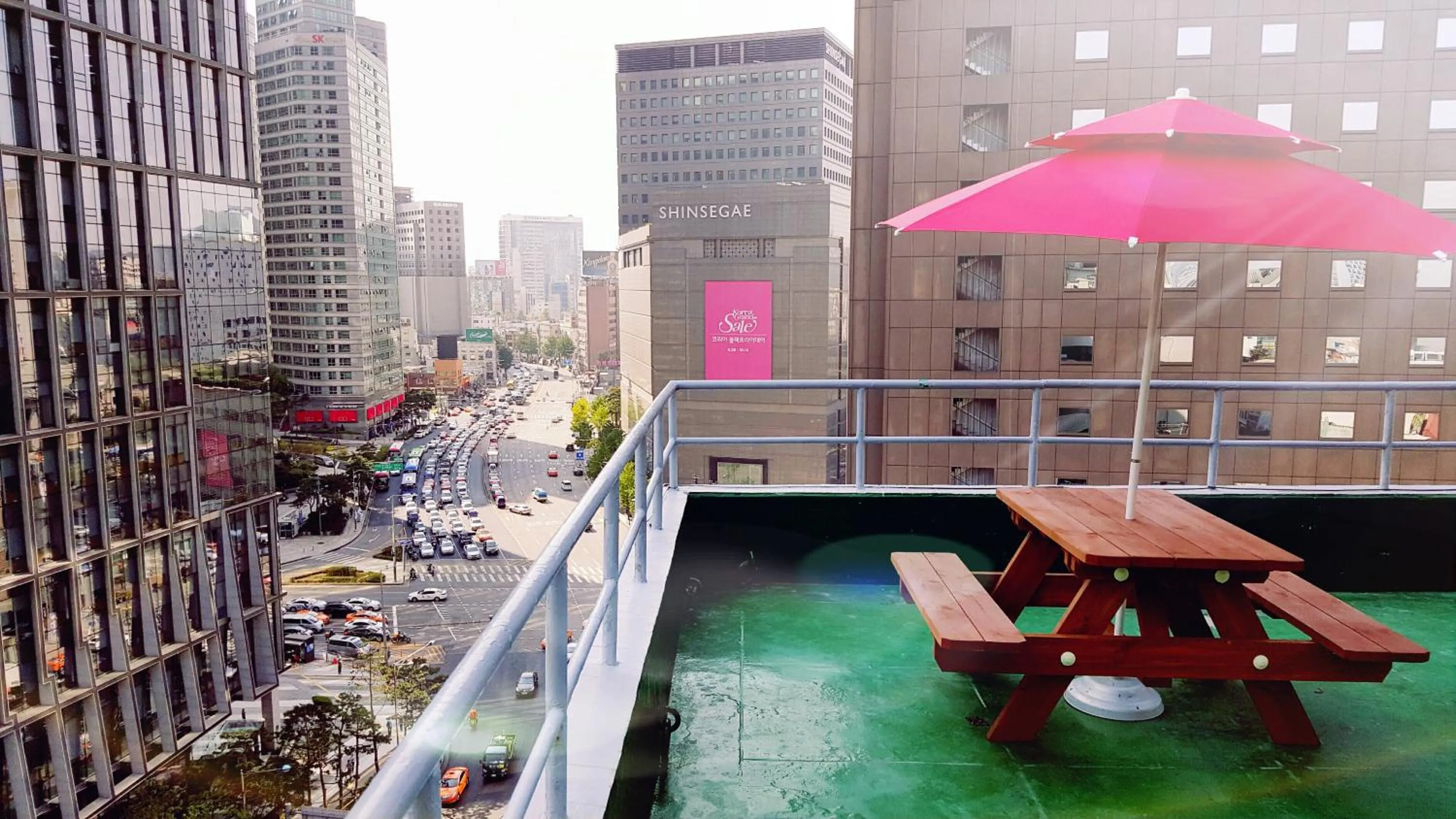 Balcony/Terrace in 57 Myeongdong Hostel