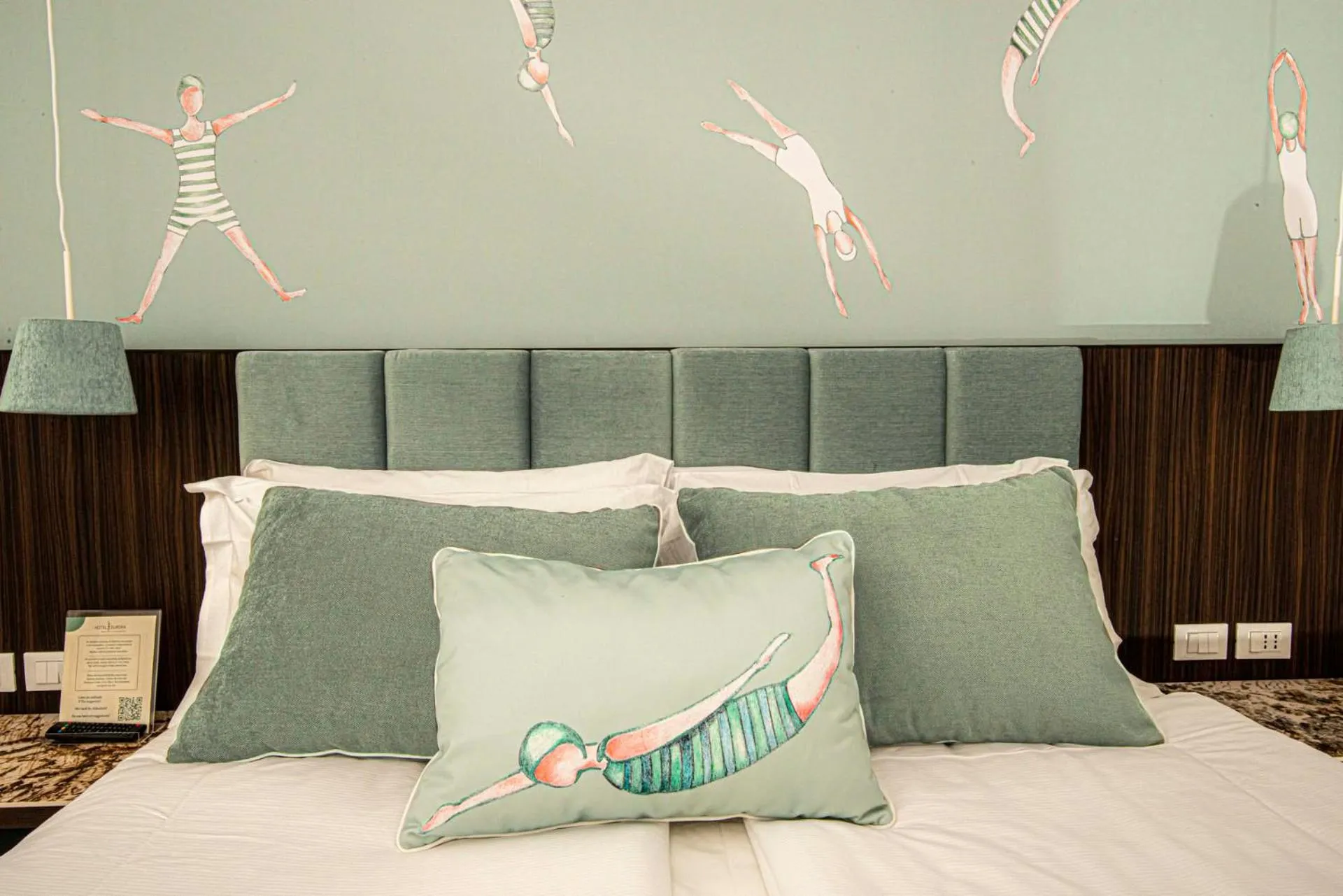 Bed in Hotel Europa Lignano