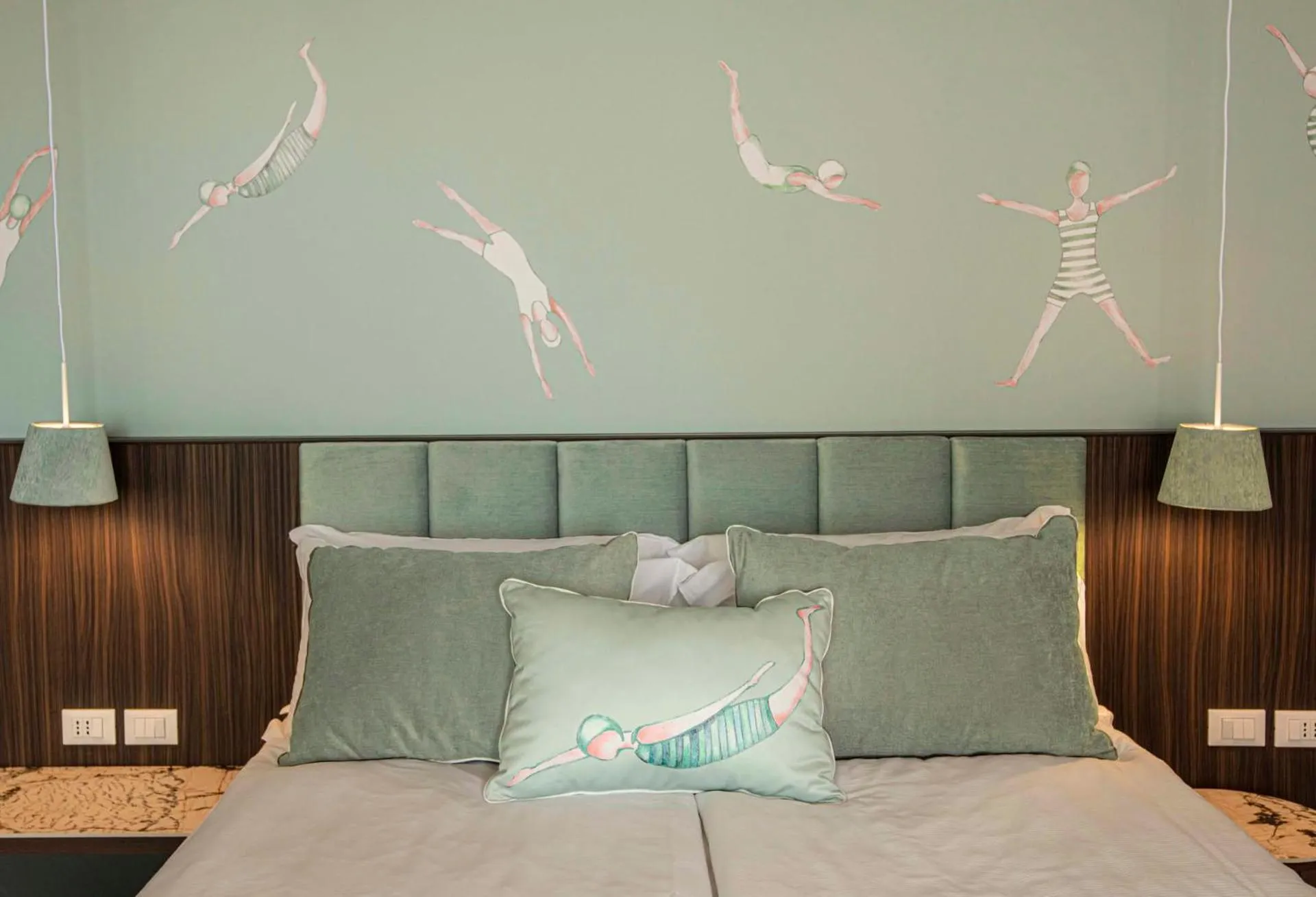 Bed in Hotel Europa Lignano