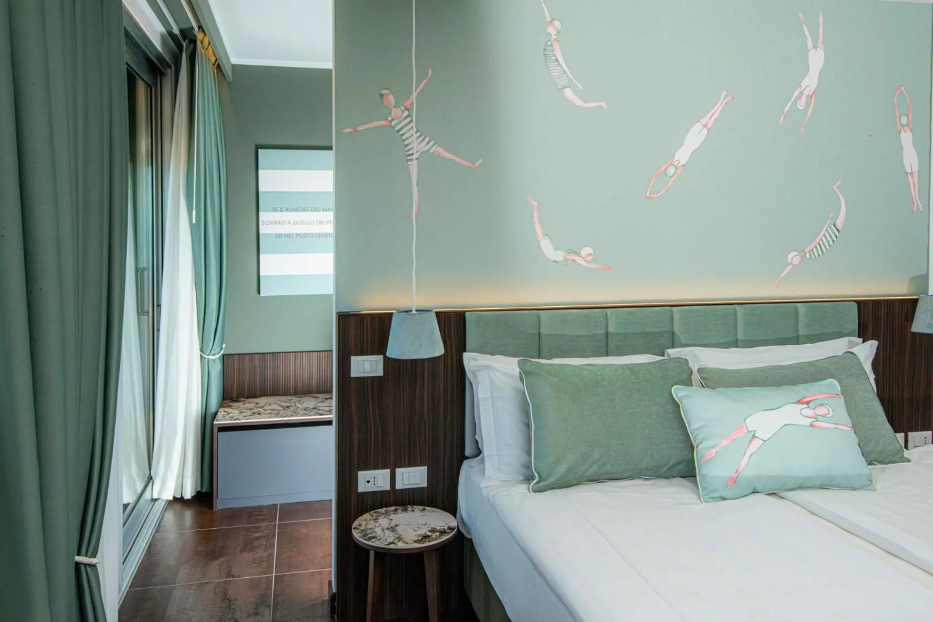 Bed in Hotel Europa Lignano