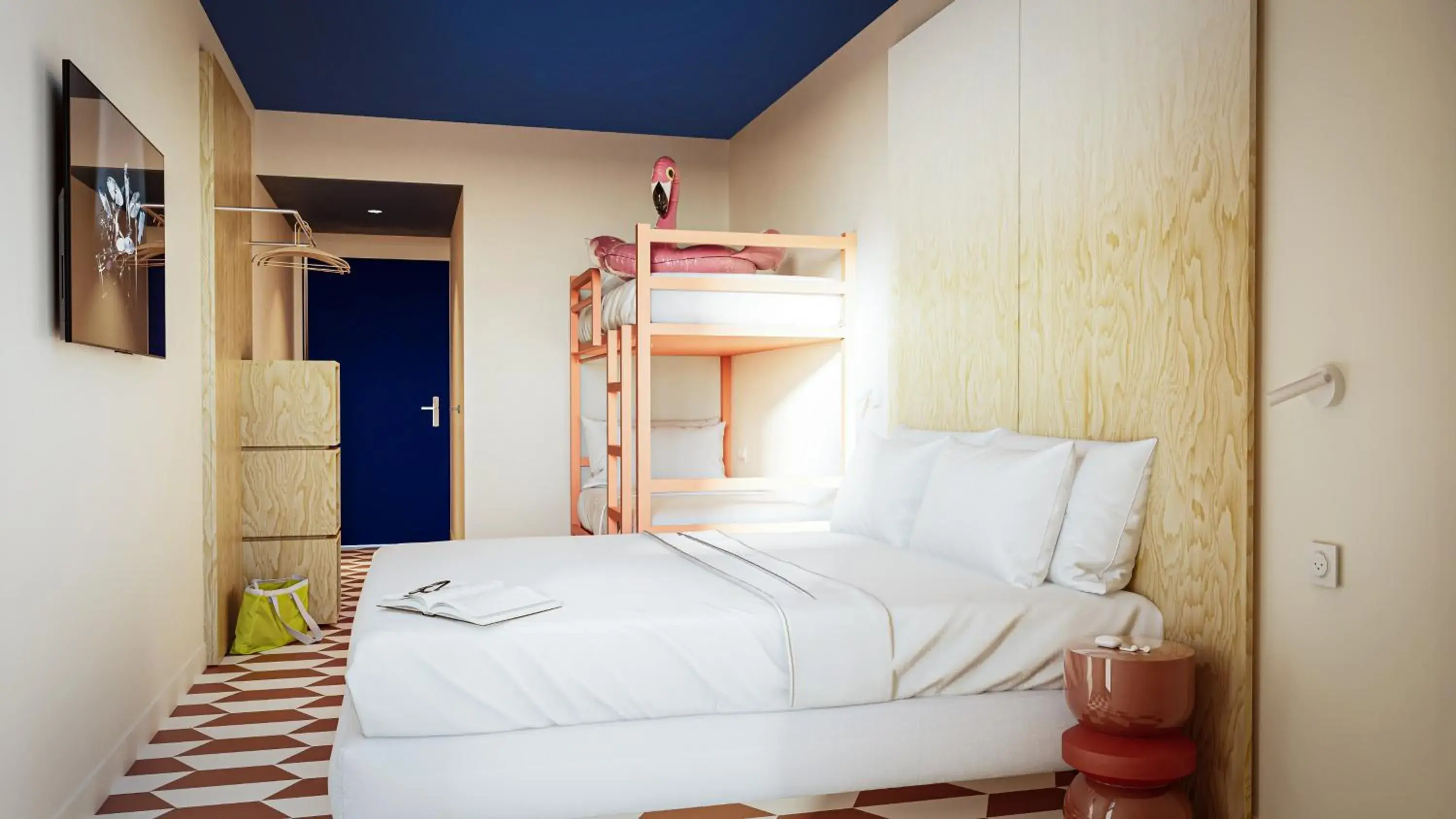 SUITE (DOUBLE BED AND CABIN BUNK BED) in All Suites Hostel - Bassin d'Arcachon - Dune du Pilat SUITE (DOUBLE BED AND CABIN BUNK BED) in All Suites Hostel - Bassin d'Arcachon - Dune du Pilat