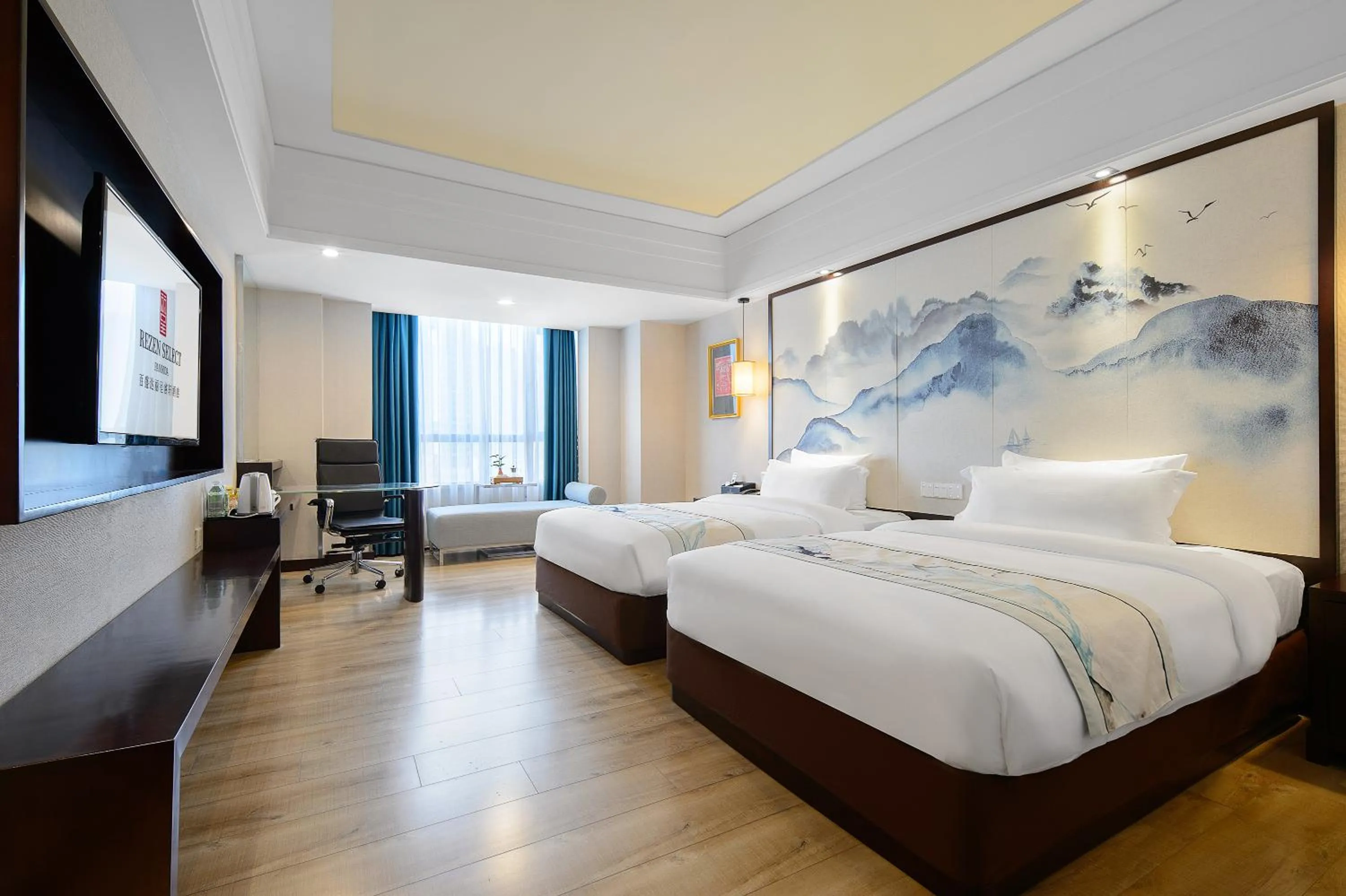 Bed in Foshan Rezen Select Pasonda Hotel
