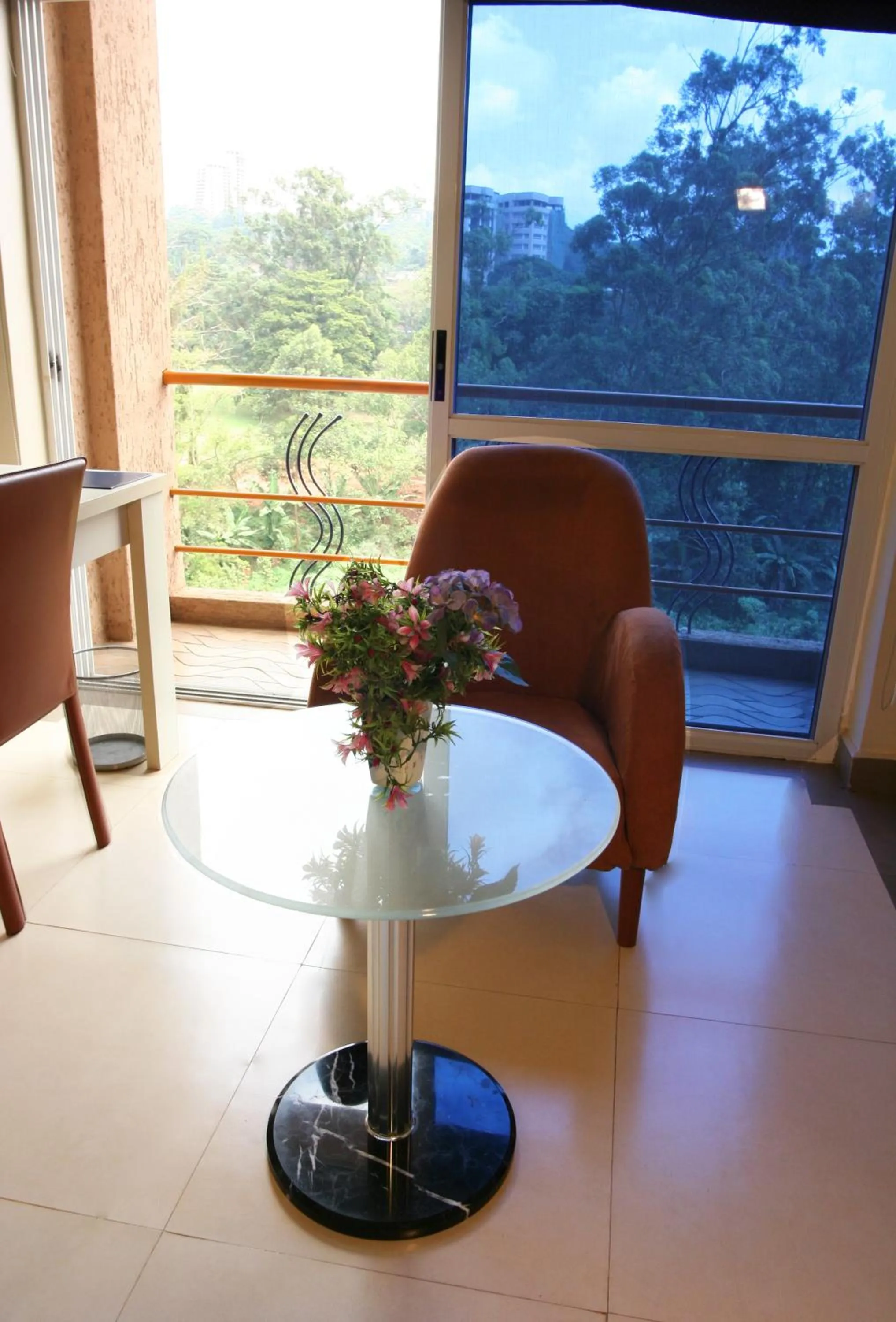 Seating area in Metropole Hotel Kampala