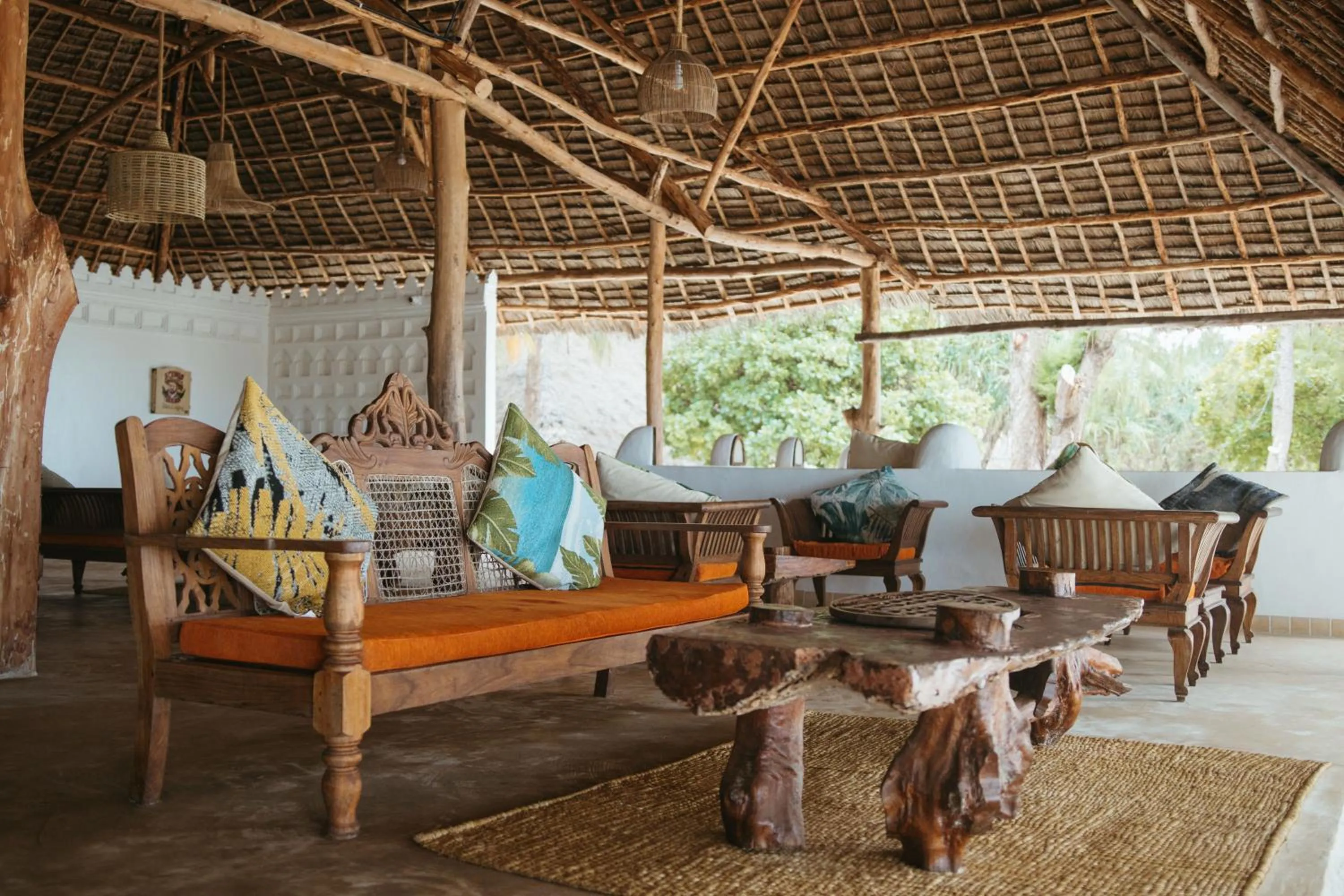 Seating area in Hakuna Majiwe Beach Lodge