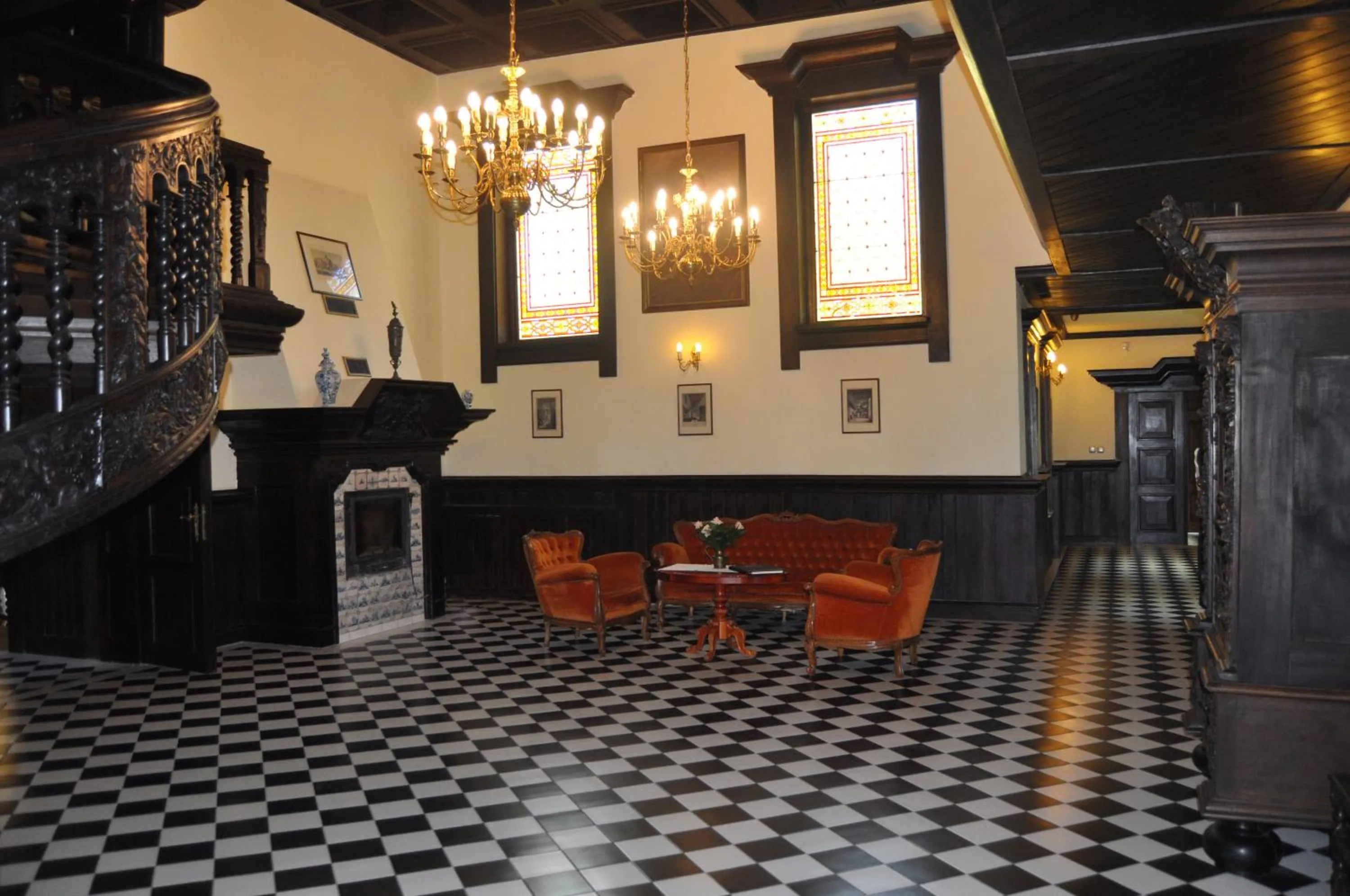 Lobby or reception in Pałac Kłanino