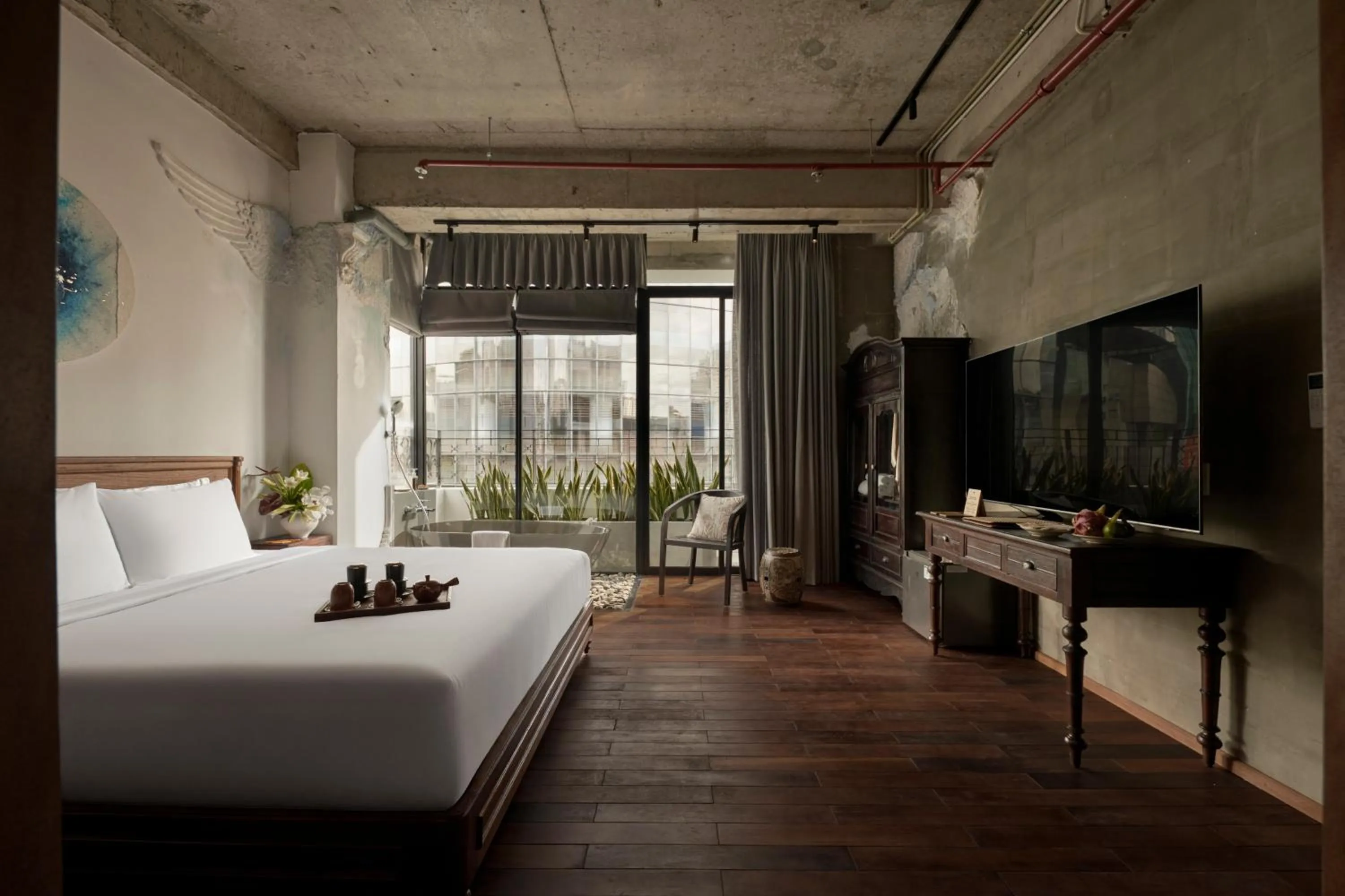 Bedroom, Bed in Anima Saigon Boutique - Vietnamese Contemporary Art Hotel