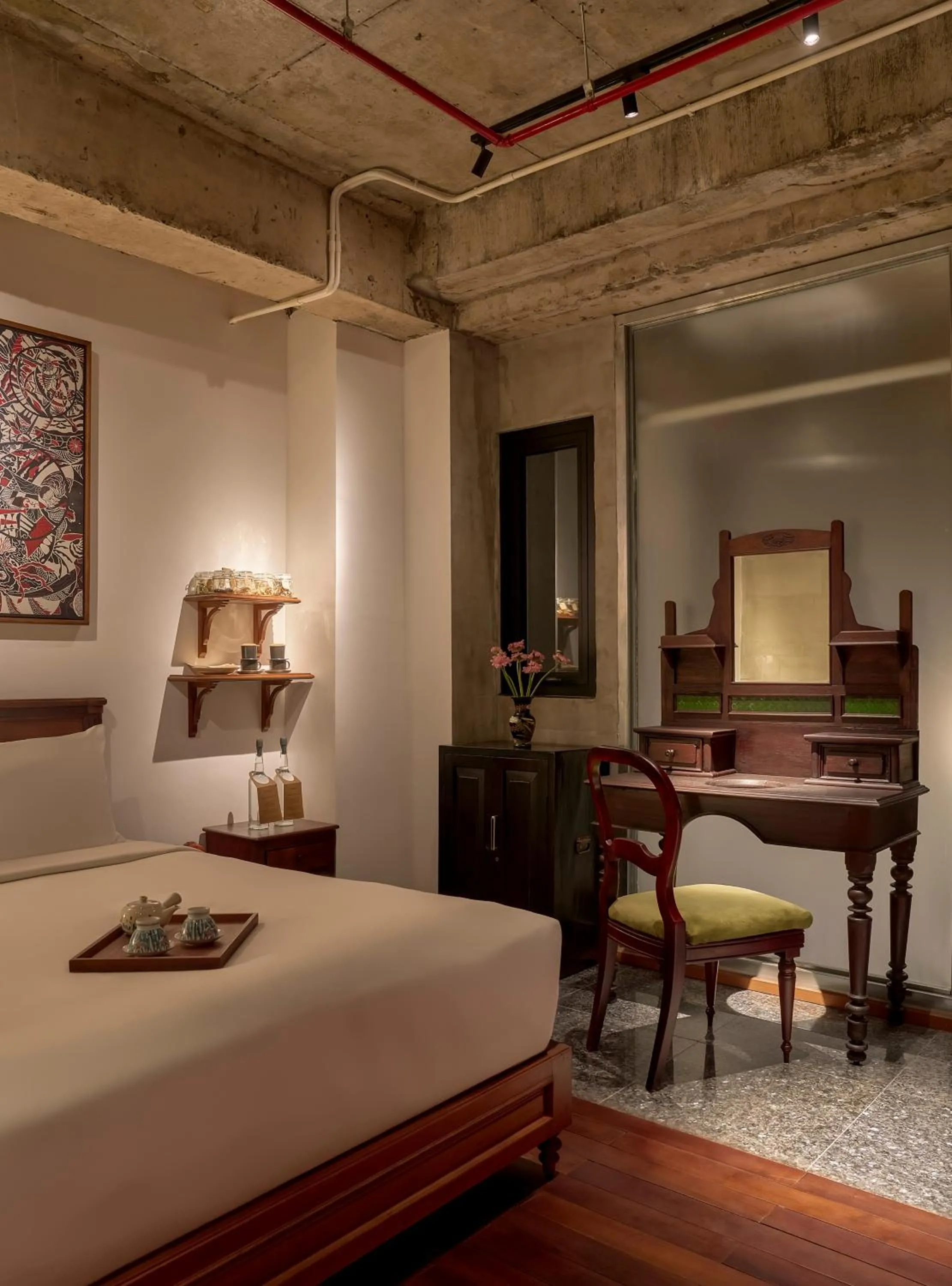 Bedroom, Bed in Anima Saigon Boutique - Vietnamese Contemporary Art Hotel