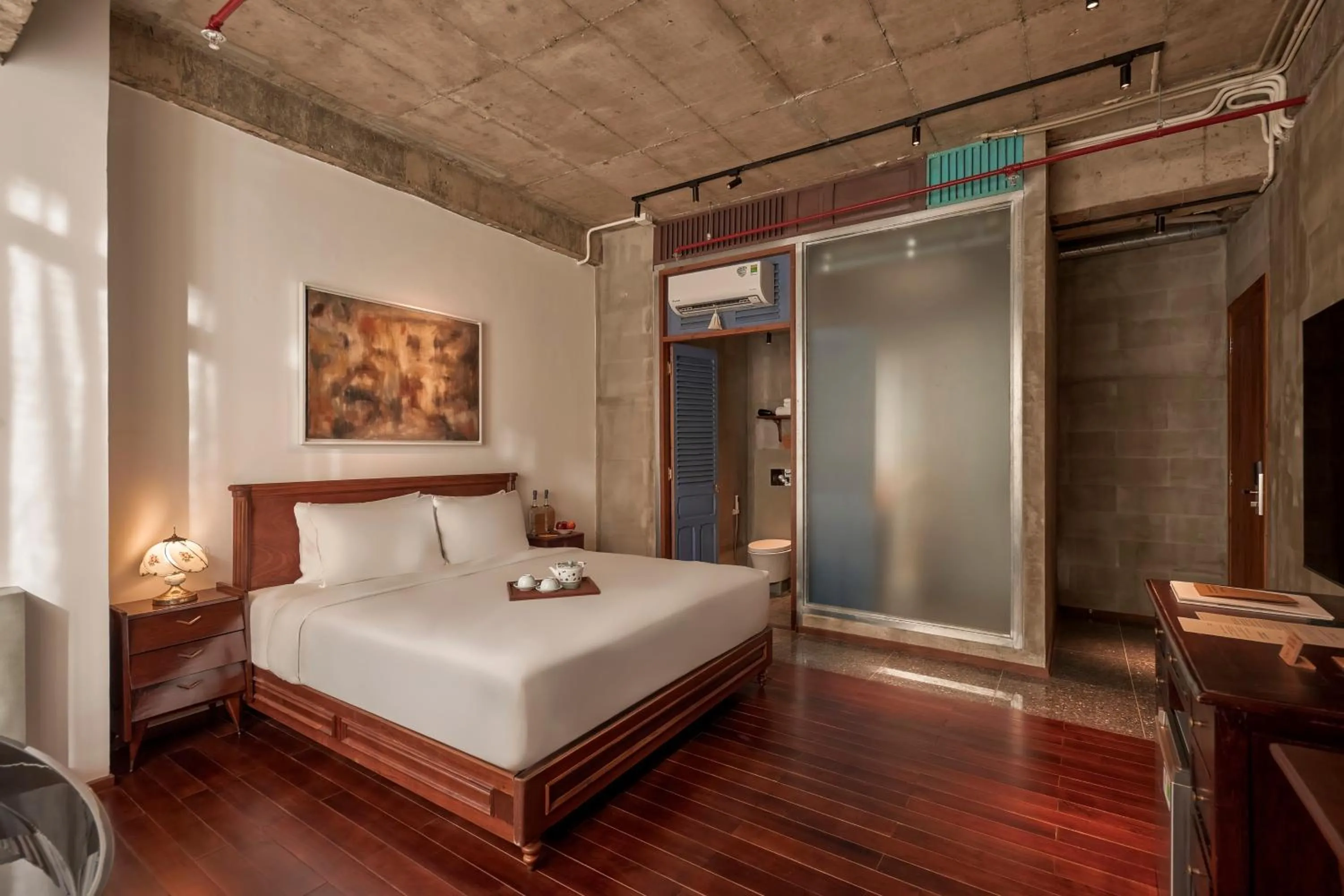 Bedroom, Bed in Anima Saigon Boutique - Vietnamese Contemporary Art Hotel