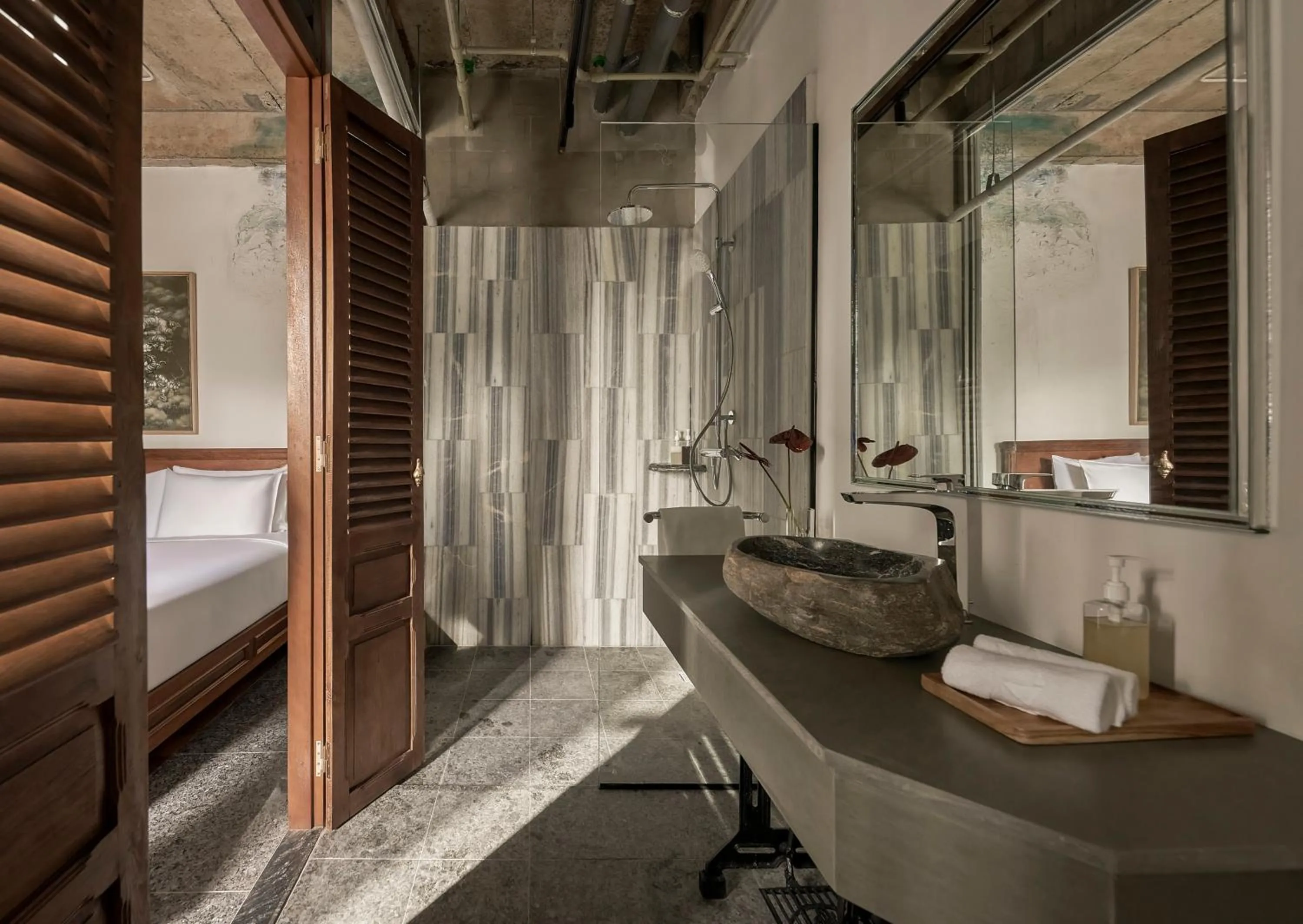 Bathroom in Anima Saigon Boutique - Vietnamese Contemporary Art Hotel