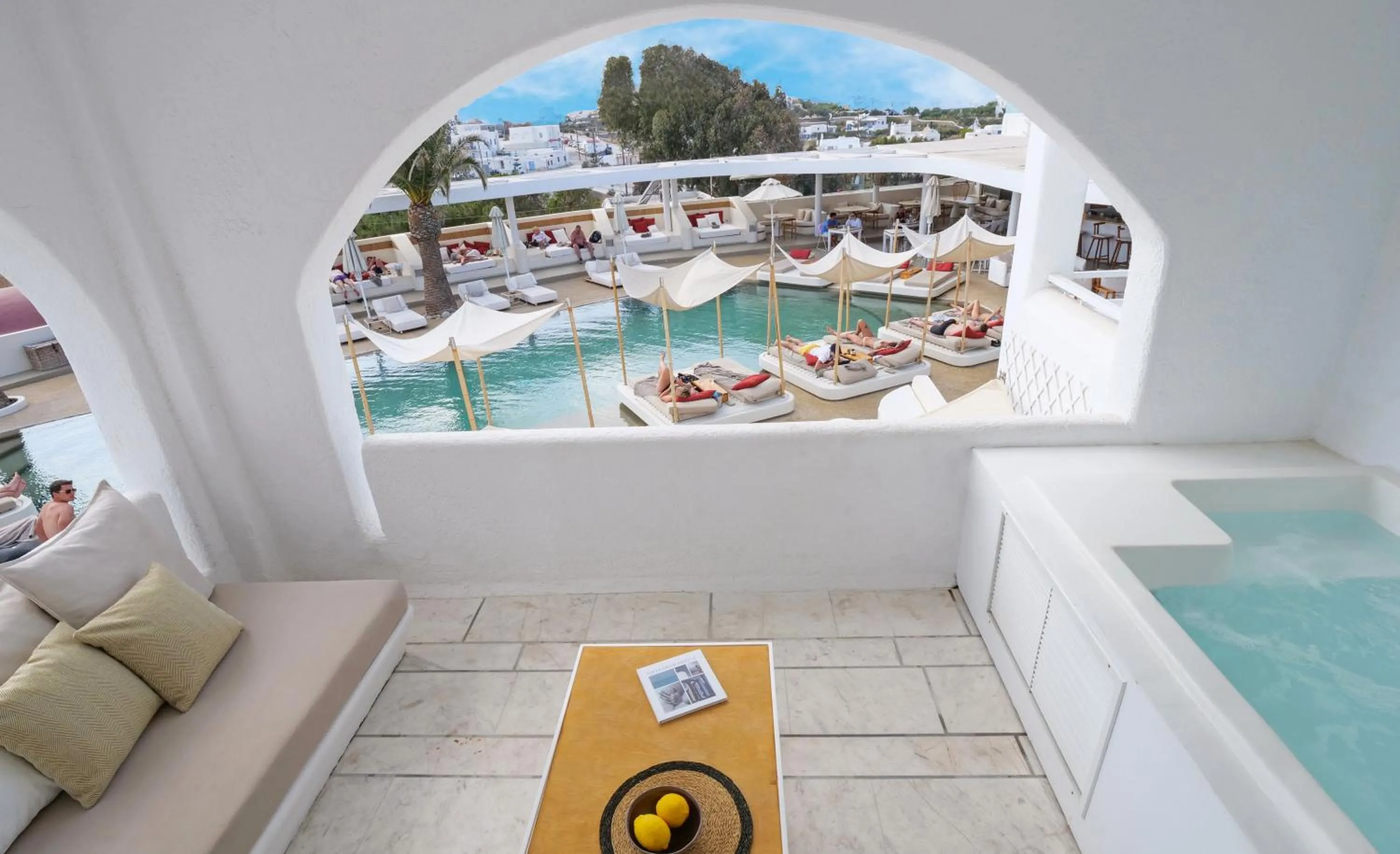 Junior Suite / Pool View Jacuzzi in Andronikos Hotel
