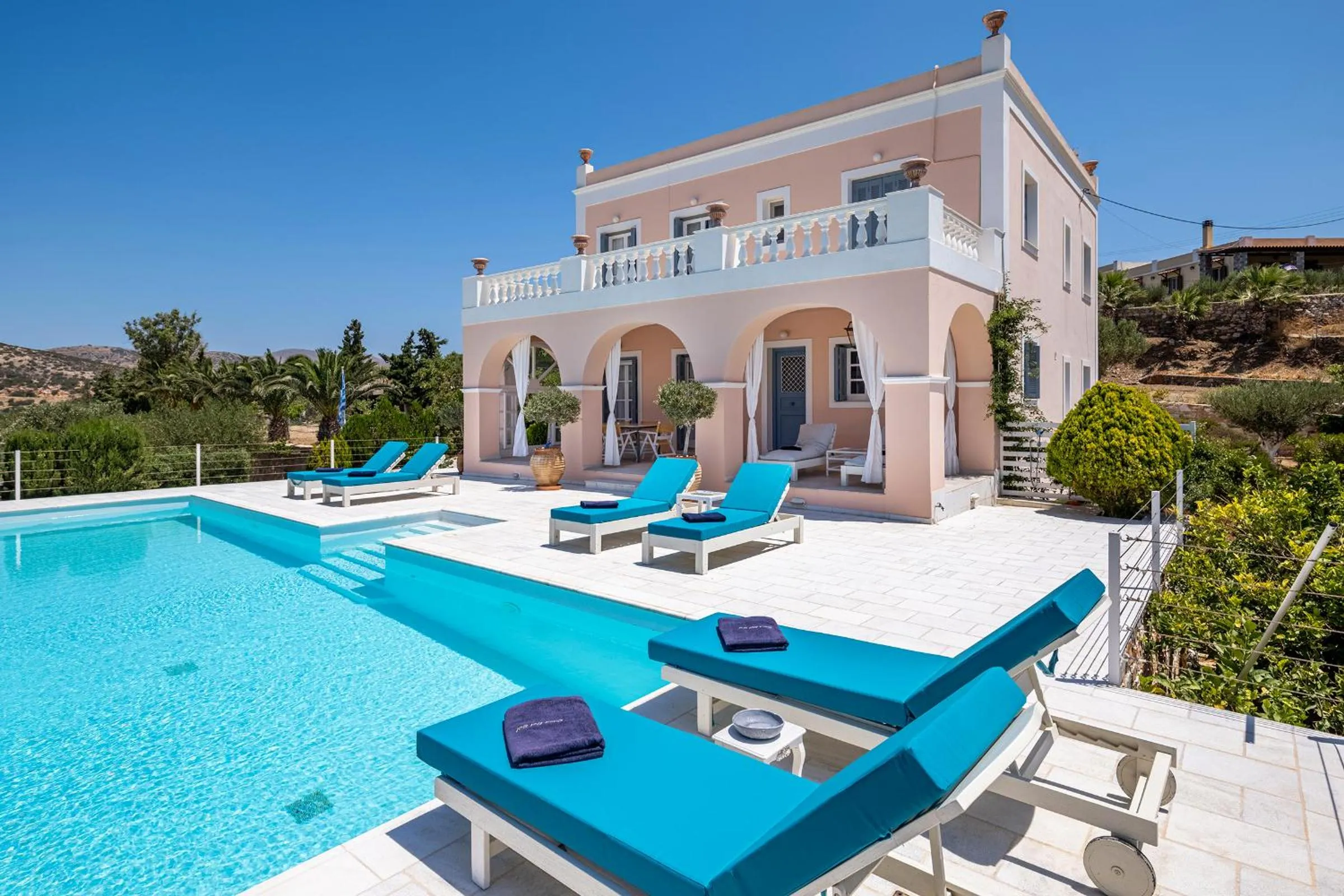 Pool view in Villa Casa Del Sol Syros