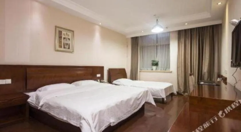 Bed in GreenTree Inn Zhoushan New Town Hotel
