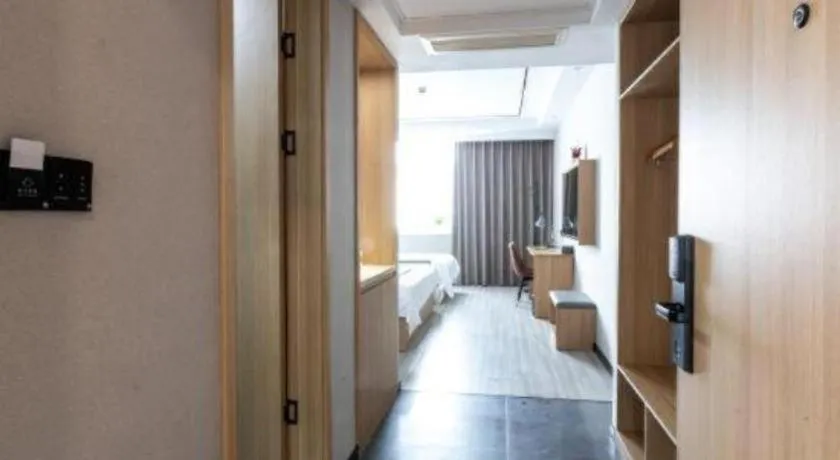 Bed in GreenTree Inn Zhoushan New Town Hotel