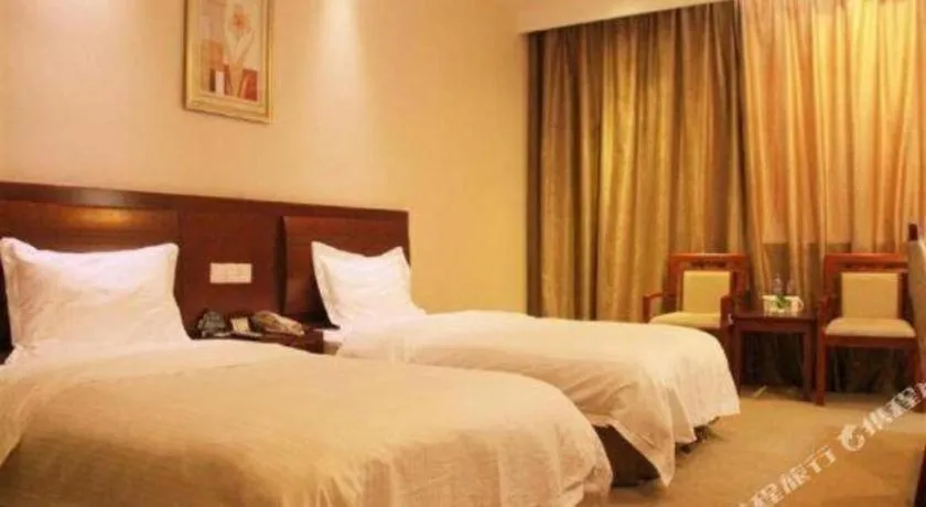 Bed in GreenTree Inn Zhoushan New Town Hotel