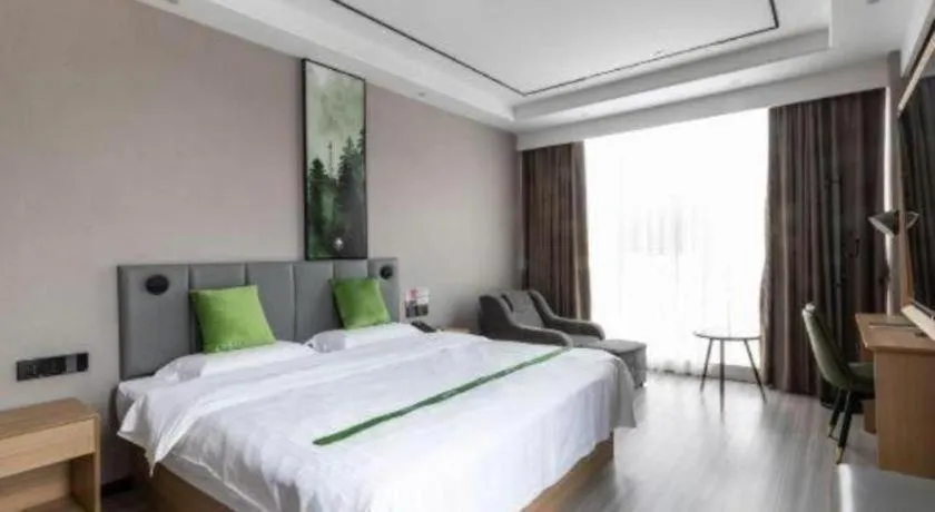 Bed in GreenTree Inn Zhoushan New Town Hotel