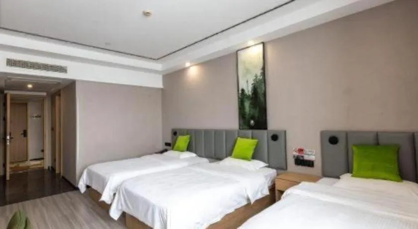 Bed in GreenTree Inn Zhoushan New Town Hotel