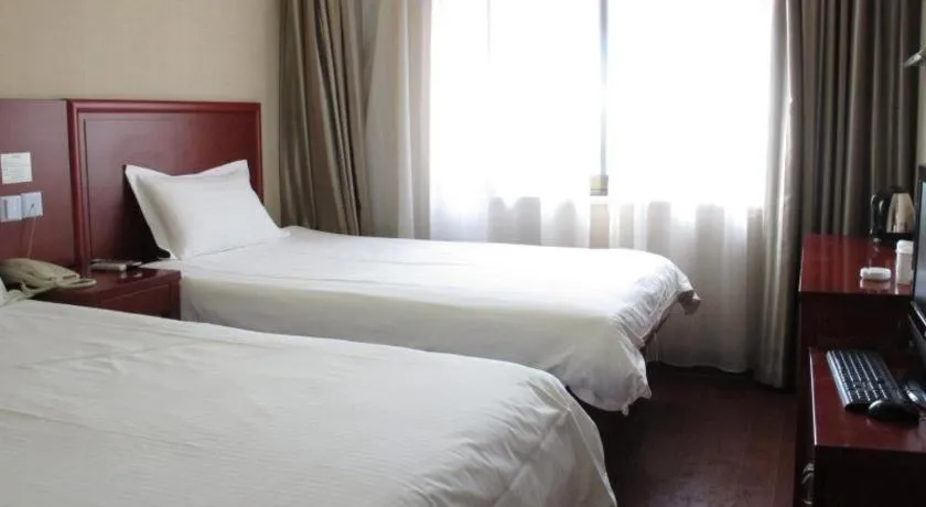 Bed in GreenTree Inn Zhoushan New Town Hotel