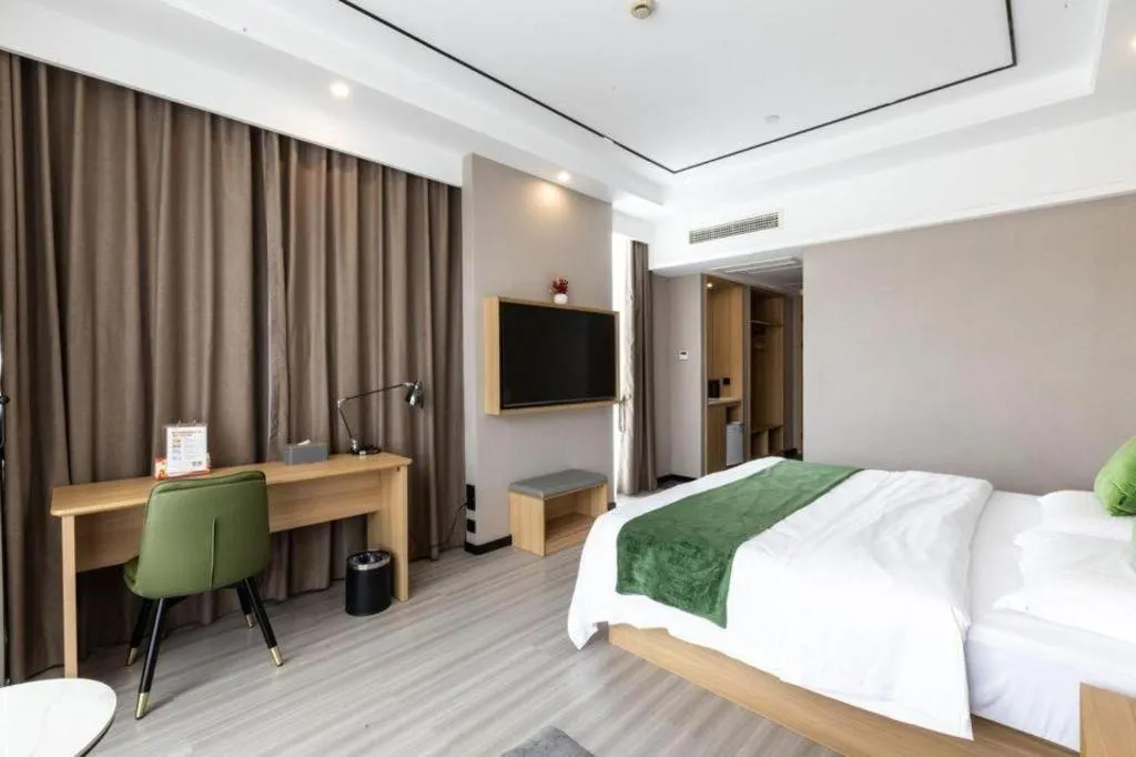 Bed in GreenTree Inn Zhoushan New Town Hotel