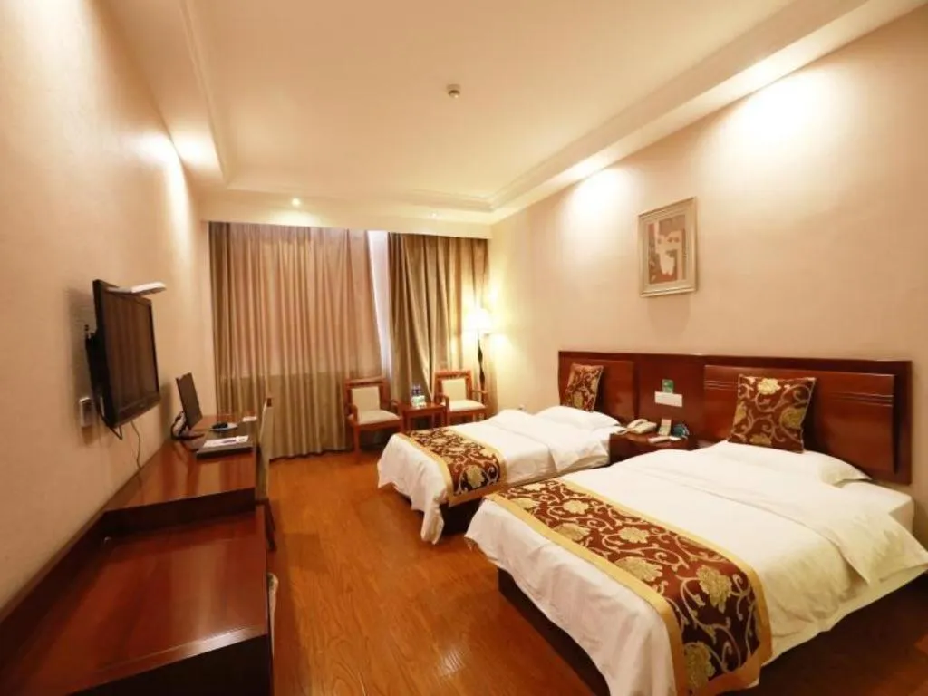 Bed in GreenTree Inn Zhoushan New Town Hotel