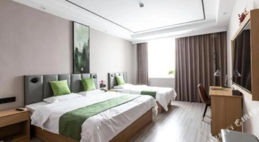 Bed in GreenTree Inn Zhoushan New Town Hotel