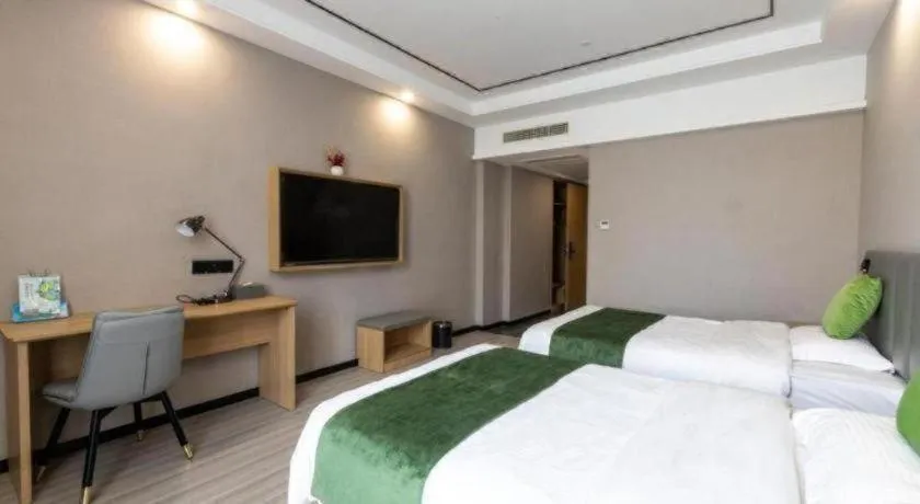 Bed in GreenTree Inn Zhoushan New Town Hotel