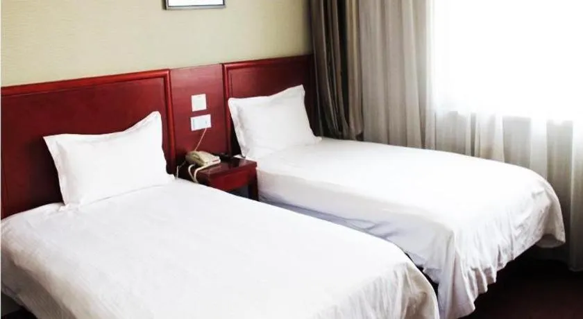 Bed in GreenTree Inn Zhoushan New Town Hotel