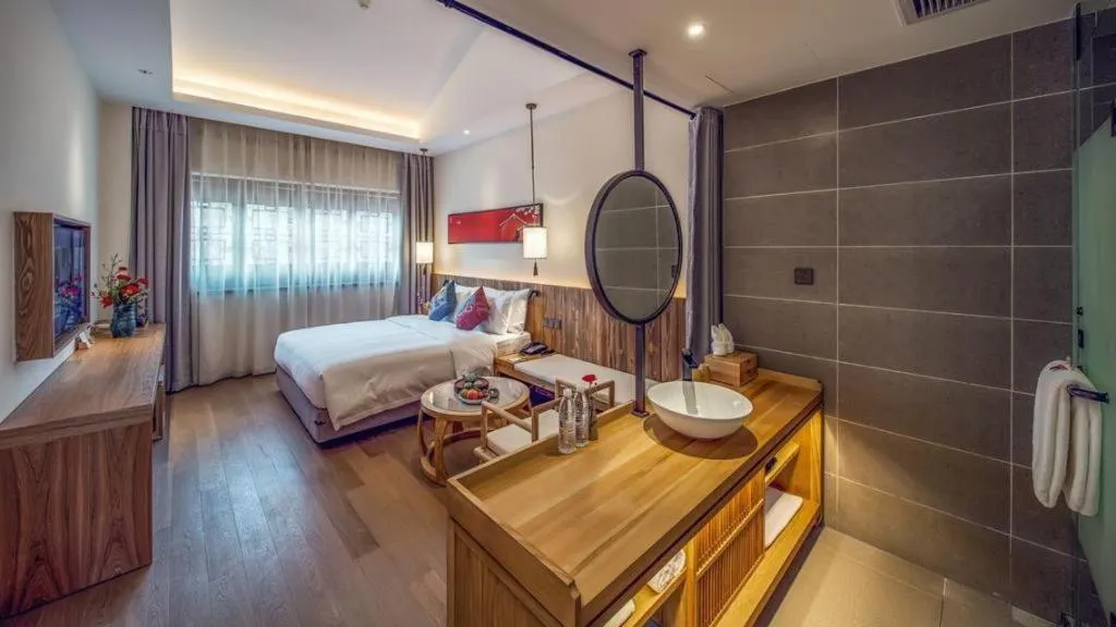 Bed in Grand House Chongqing Dazu Rock Carvings