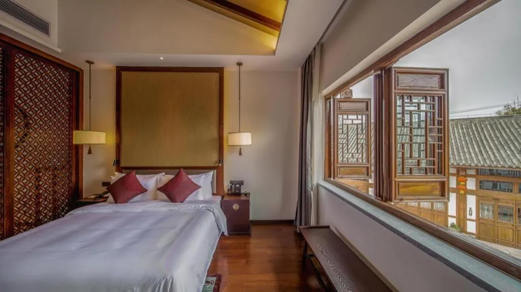 Bed in Grand House Chongqing Dazu Rock Carvings