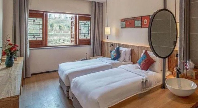 Bed in Grand House Chongqing Dazu Rock Carvings