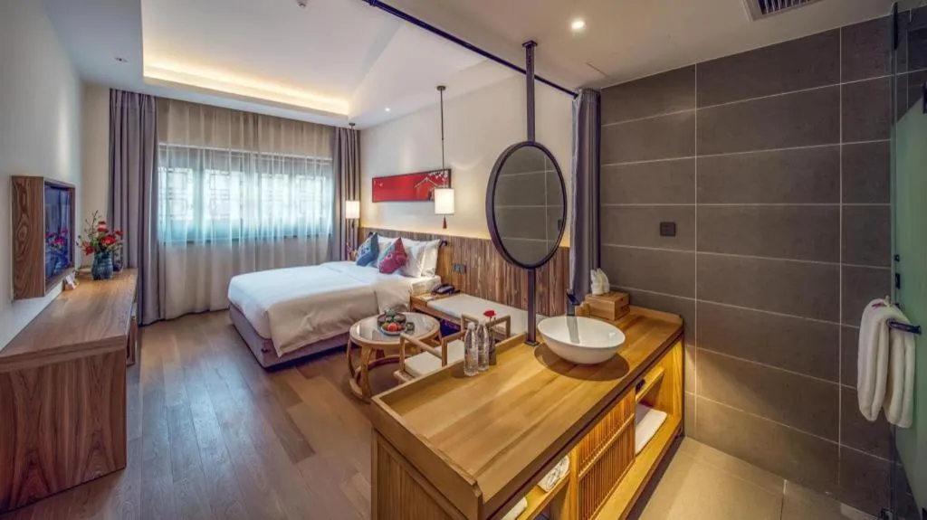 Bed in Grand House Chongqing Dazu Rock Carvings