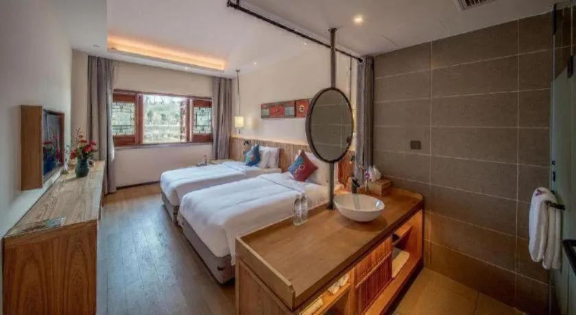 Bed in Grand House Chongqing Dazu Rock Carvings