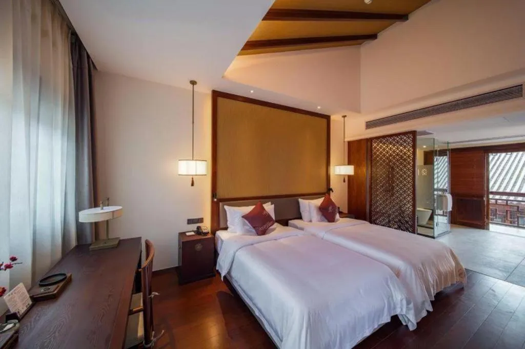 Bed in Grand House Chongqing Dazu Rock Carvings