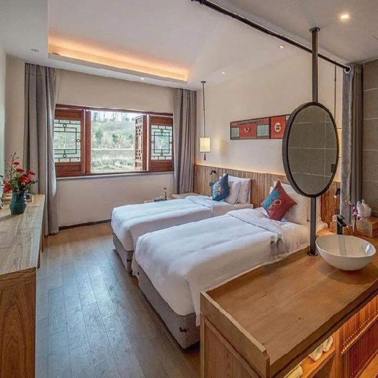 Bed in Grand House Chongqing Dazu Rock Carvings