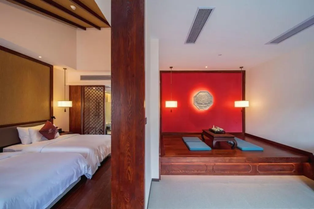 Bed in Grand House Chongqing Dazu Rock Carvings