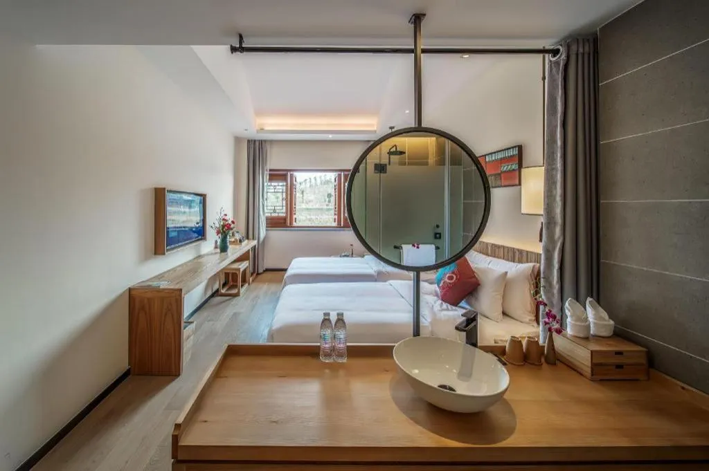 Bed in Grand House Chongqing Dazu Rock Carvings