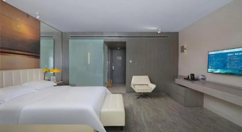 Bed in Jinjiang Metropolo Hotel Hangzhou Xiasha Jinsha Lake