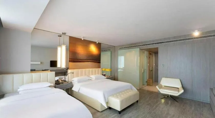 Bed in Jinjiang Metropolo Hotel Hangzhou Xiasha Jinsha Lake