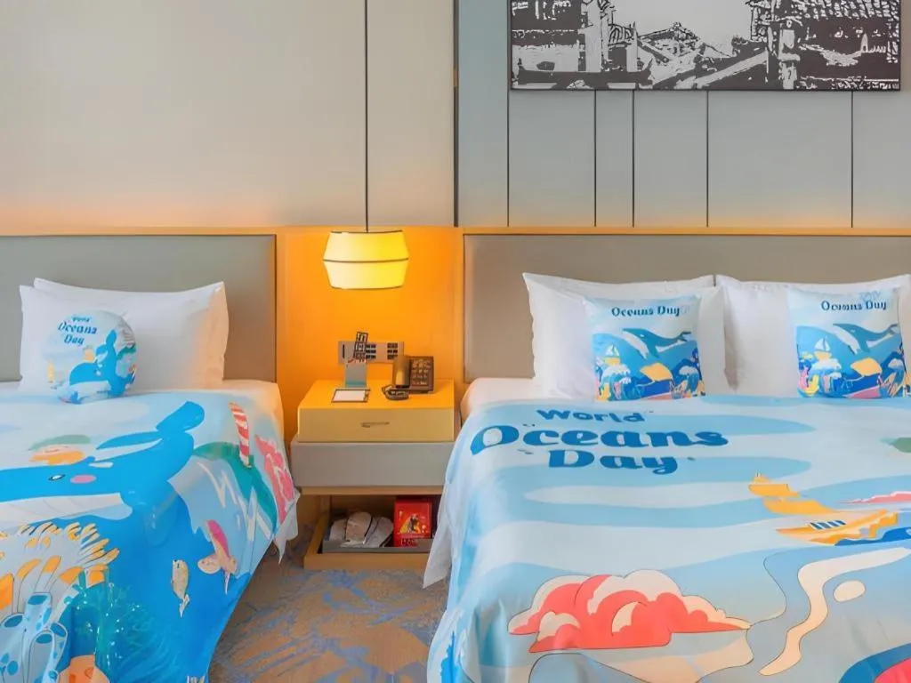 Bed in Zhuhai Tangyi Hotel