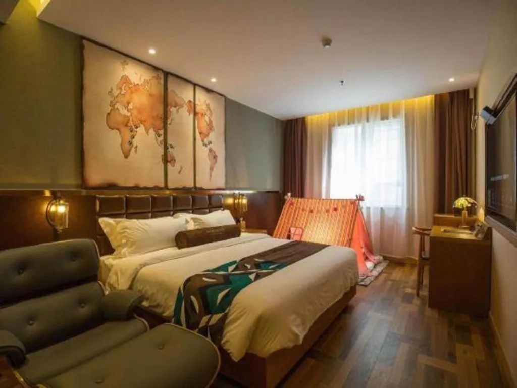 Bed in James Joyce Coffetel·Kaifeng Drum Tower
