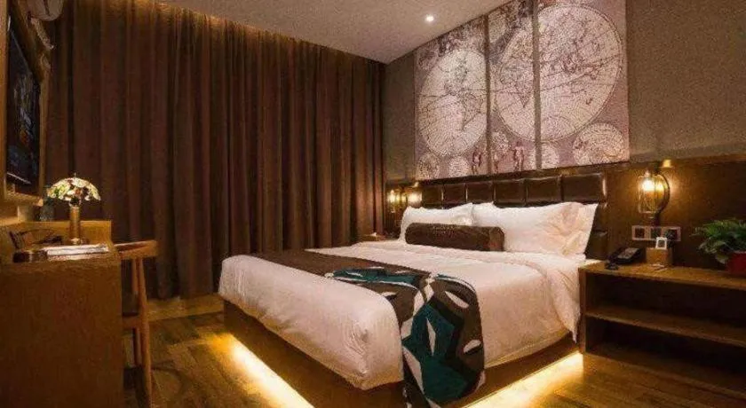 Bed in James Joyce Coffetel·Kaifeng Drum Tower