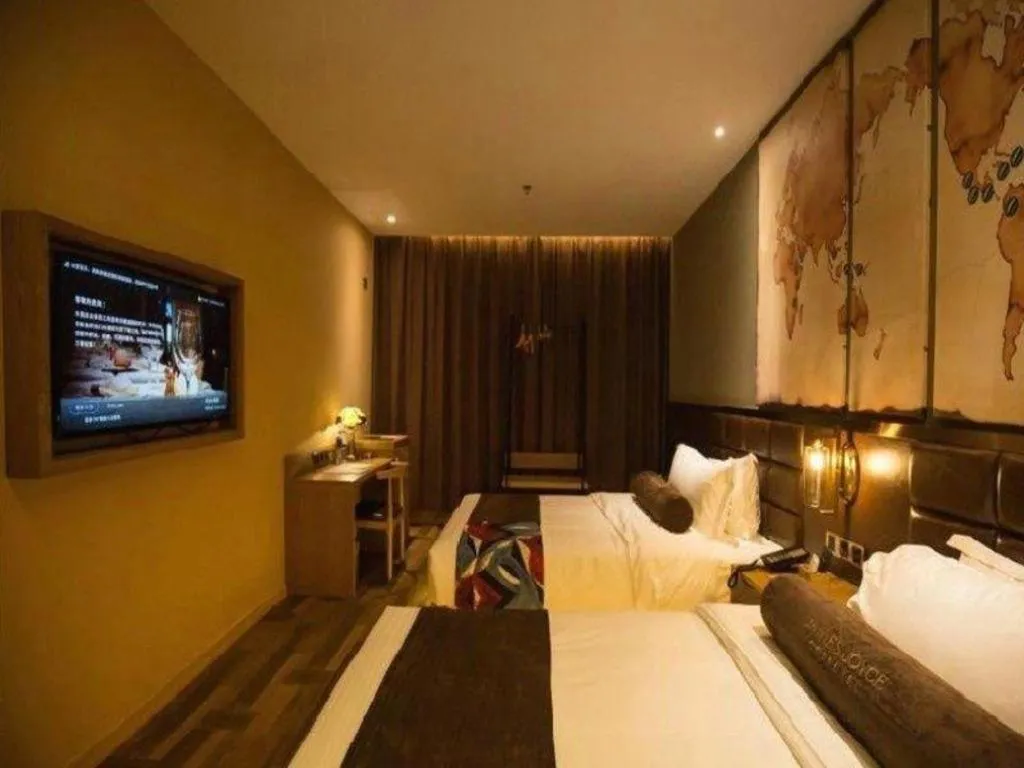 Bed in James Joyce Coffetel·Kaifeng Drum Tower