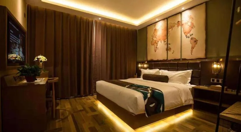 Bed in James Joyce Coffetel·Kaifeng Drum Tower