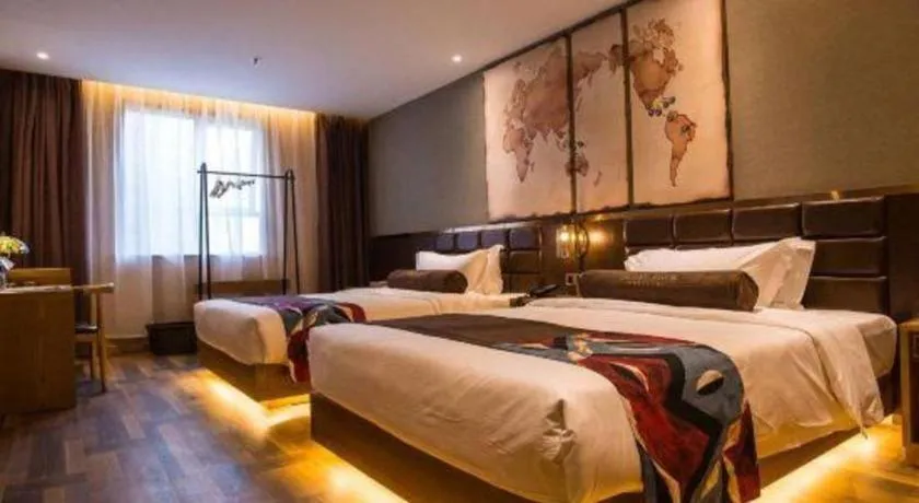 Bed in James Joyce Coffetel·Kaifeng Drum Tower