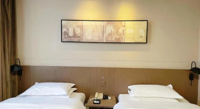 Bed in Jinjiang Inn Select Yancheng Oufeng Hua Street Julong Lake
